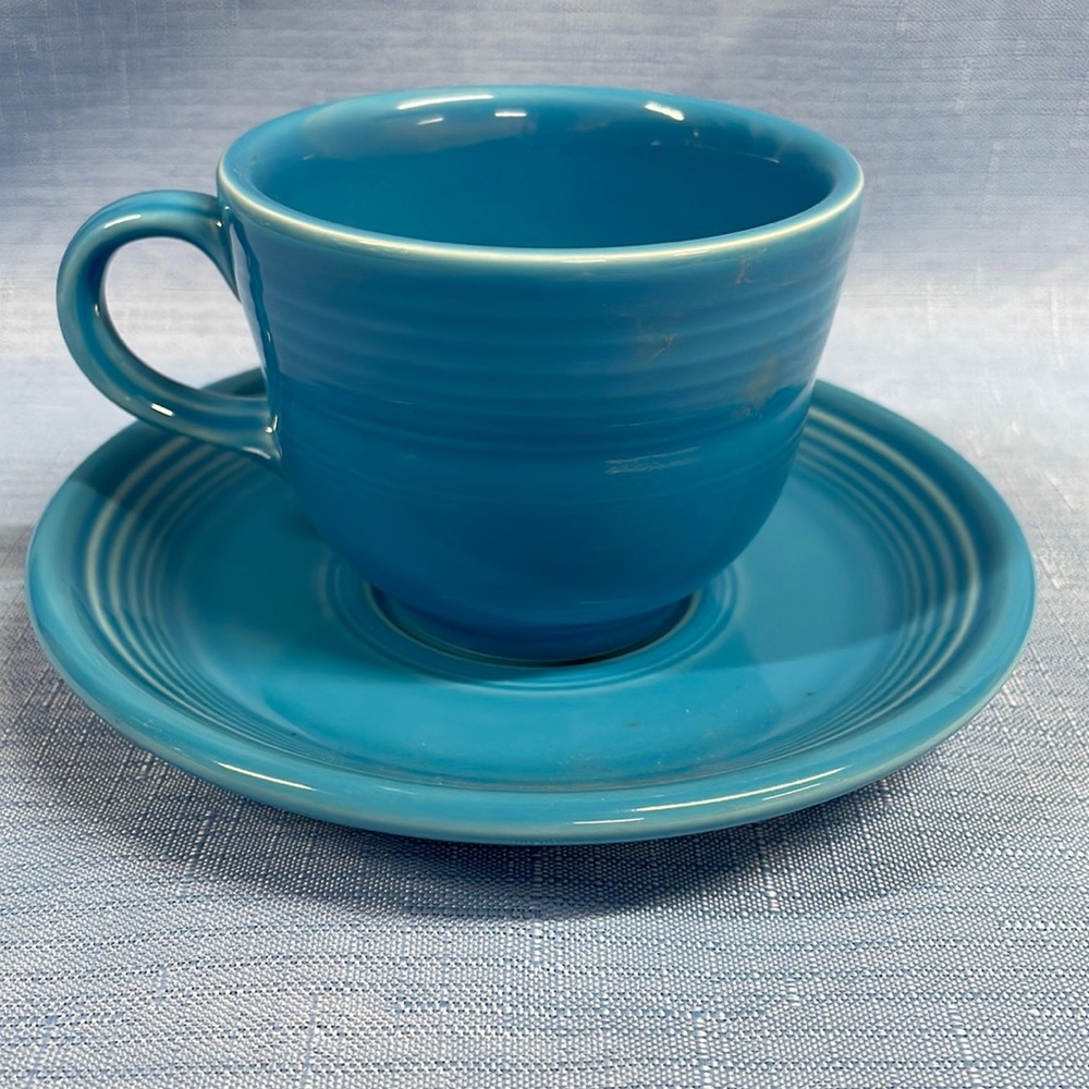 Fiesta peacock cup and saucer